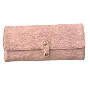 Pandora blush Pink Leather travel jewelry case very comfy
